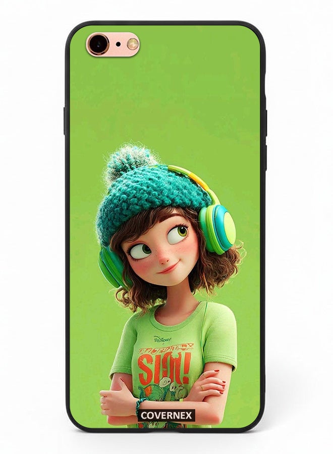 Covernex Apple iPhone 6 Plus Protective Case Cover Printed Featuring Music Vibes Cozy Girl - Image 2