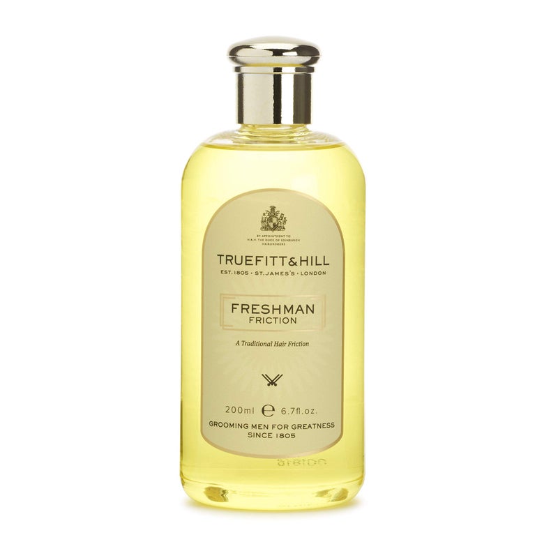 Truefitt & Hill Freshman Friction, Stimulating, Invigorating, and Purifying Formula with Premium Cleansing Ingredients, Compatible with Other Hairdressings - 6.7 oz. - Image 1