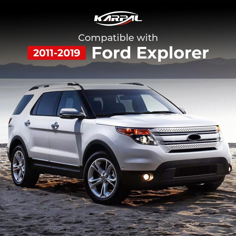 KARPAL 2 PCS A-Pillar Front Left + Right Molding Windshield Outer Trim Replacement BB5Z-7803145-AA BB5Z-7803137-AB Compatible with 2011-2019 Ford Explorer - Image 2