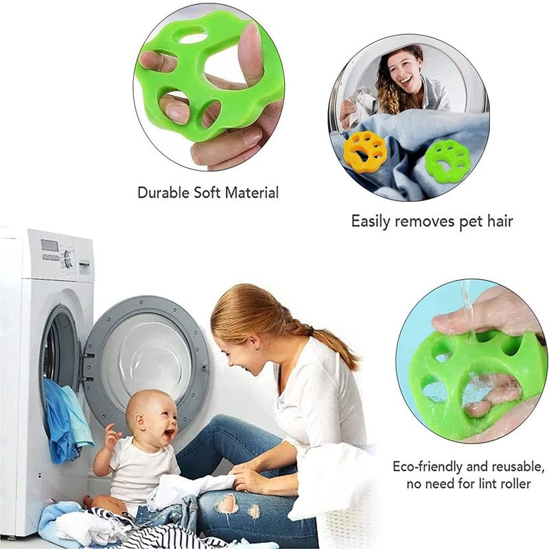 Plenteous Clothes Hair Removal Cleaning Ball Washing Machine Hair Catcher Laundry Ball Dryer Ball for Clothing Dog Cat Pet Hair Remove Prevents Tangling Multi Color 2 - Image 5