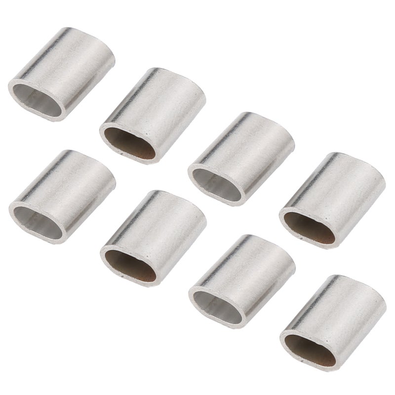 50Pcs Oval Steel Sleeve Wire Crimping Loop Stainless Steel Industrial Rigging Accessories - Image 2