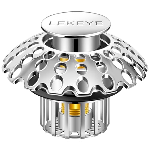 LEKEYE Tub Stopper | Shower Drain Hair Catcher | Bathroom Bathtub Plug | Pop Up Bathtub Drain Stopper for 1-1/2" to 1-3/4" Bath Drain Hole - Image 1