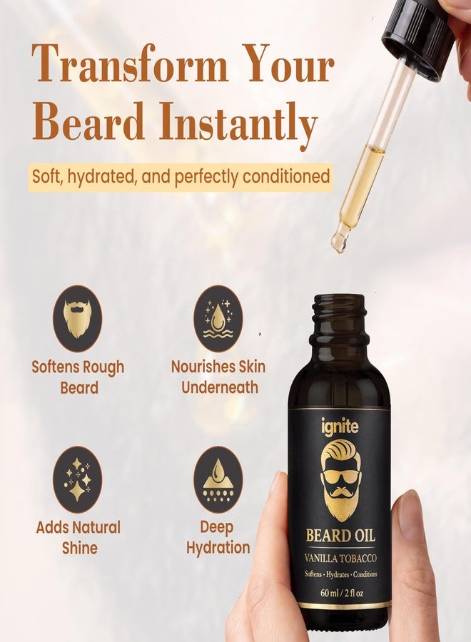 ignite Vanilla Tobacco Beard Oil for Men,Non-greasy - 2 Fl Oz - Image 2