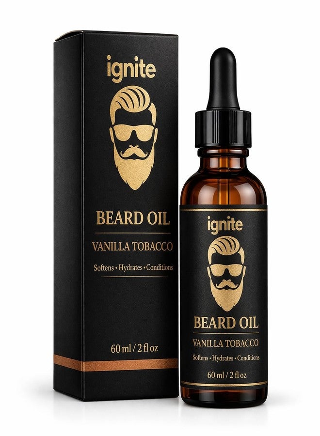 ignite Vanilla Tobacco Beard Oil for Men,Non-greasy - 2 Fl Oz - Image 1