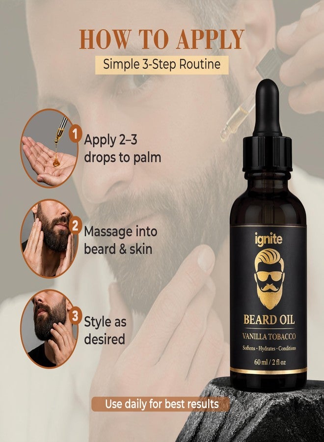 ignite Vanilla Tobacco Beard Oil for Men,Non-greasy - 2 Fl Oz - Image 5