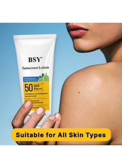 BSY Noni Sunscreen Lotion | Spf 50 Pa+++ | Noni And Soy Milk Extract | No White Cast | Broad Spectrum Uva/Uvb | For All Skin Types | For Women & Men 60Ml (2.03 Fl Oz)  - Image 5