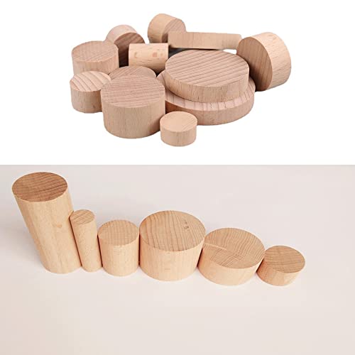 UtySty 4 Pack Wood Furniture Risers 2 inch Extra Height Legs Round Natural Wooden Heighten Solid Feet Simple DIY Cylinder Extender Mat Pad Lifts for Cabinet Sofa Couch Table Chair Bed - Image 3