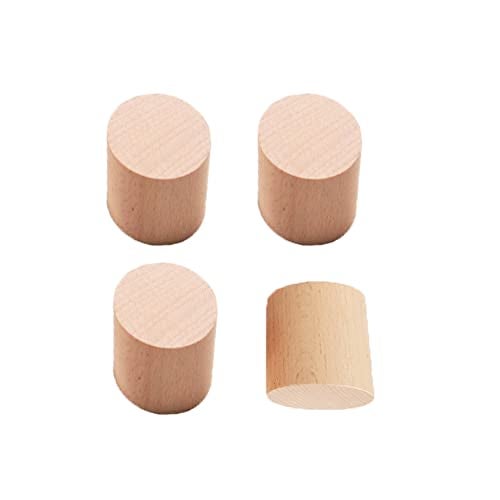 UtySty 4 Pack Wood Furniture Risers 2 inch Extra Height Legs Round Natural Wooden Heighten Solid Feet Simple DIY Cylinder Extender Mat Pad Lifts for Cabinet Sofa Couch Table Chair Bed - Image 1