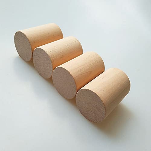 UtySty 4 Pack Wood Furniture Risers 2 inch Extra Height Legs Round Natural Wooden Heighten Solid Feet Simple DIY Cylinder Extender Mat Pad Lifts for Cabinet Sofa Couch Table Chair Bed - Image 5