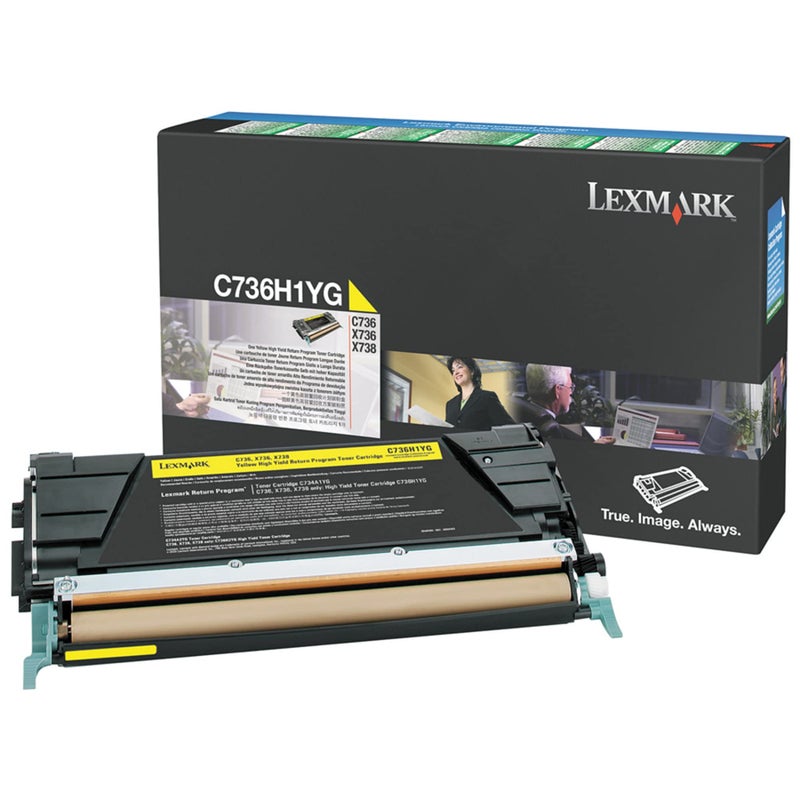 Lexmark C736H1YG HighYield Yellow Return Toner Cartridge