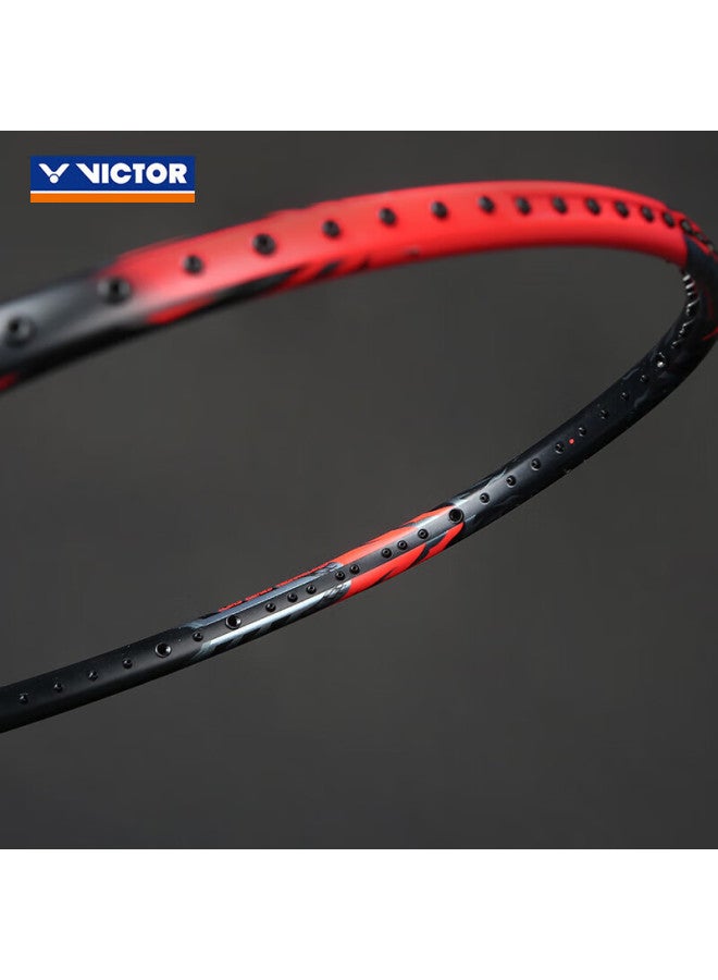Victor راية كرة الريشة فيكتور، نوع هجومي كامل من الكربون، شفرة توت الأسود المعدنية Tk-ryuga، مضرب فردي 4u بدون وتر - Image 2