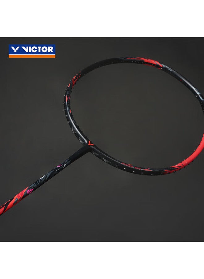 Victor راية كرة الريشة فيكتور، نوع هجومي كامل من الكربون، شفرة توت الأسود المعدنية Tk-ryuga، مضرب فردي 4u بدون وتر - Image 1