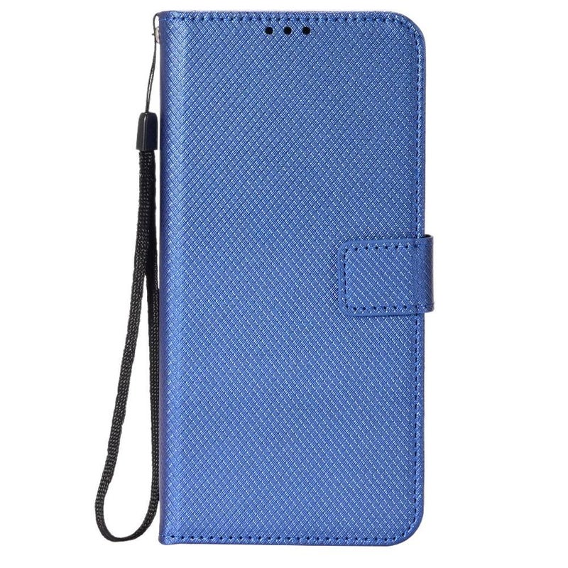 LS غطاء واقي بTPU لـ Redmi Note 13 Pro مع حامل بطاقات وحماية من السقوط مع مقاوم للصدمات مع حامل قائم مع نقشة الماس باللون أزرق بوظيفة حامل من مادة TPU باللون الأزرق باللون الأحمر - Image 1