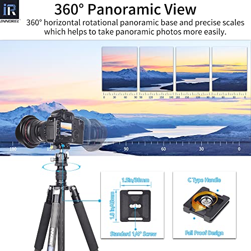 INNOREL D28 28mm Low Profile Tripod Ball Head Professional All Metal CNC 360° Panoramic Camera Tripod Head for Monopod,DSLR Cameras,Camcorder,DV with 1/4" Arca Swiss Quick Release Plate Load 22lb/10kg - Image 4