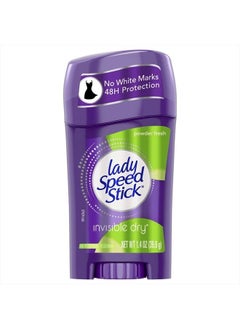 Lady Speed Stick Invisible Dry Antiperspirant & Deodorant, Powder Fresh, 1.4 Ounce (Pack of 4)  - Image 1