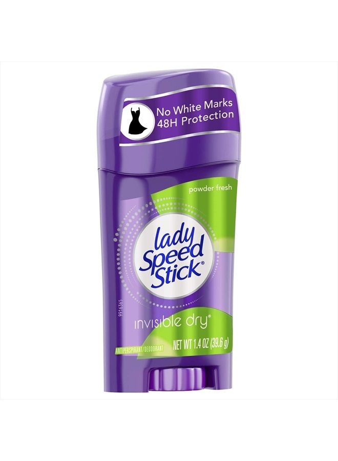 Lady Speed Stick Invisible Dry Antiperspirant & Deodorant, Powder Fresh, 1.4 Ounce (Pack of 4) - Image 4
