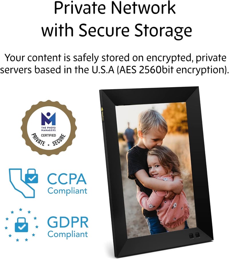 Nixplay 10.1 inch Smart Digital Photo Frame with WiFi (W10F) - Black - Share Photos and Videos Instantly via Email or App - Image 2