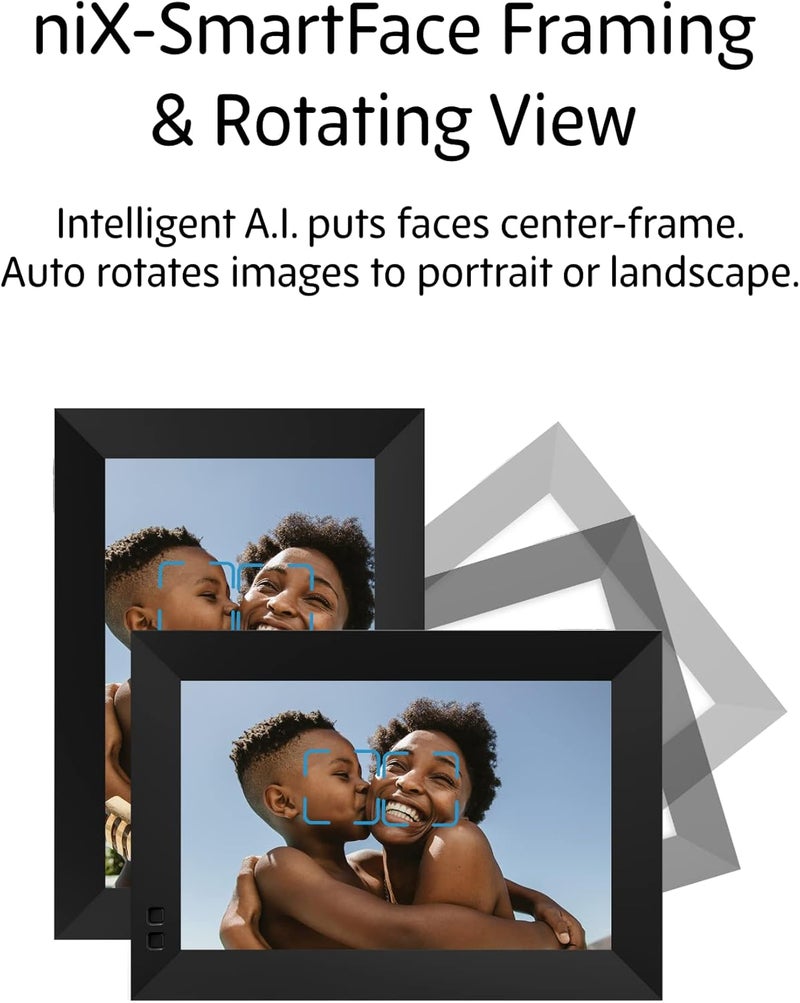 Nixplay 10.1 inch Smart Digital Photo Frame with WiFi (W10F) - Black - Share Photos and Videos Instantly via Email or App - Image 3