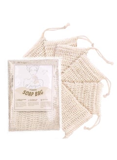 Yoseng 6 Pack Soap Exfoliating Bag Natural Soap Saver,Soap Savers for Bar Soap,Natural Sisal Fiber Soap Bags for Foaming and Drying The Soap,Organic Soap Bag for Shower Bath 