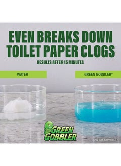 GREEN GOBBLER Drain Clog Remover | Toilet Clog Remover | Dissolve Hair & Organic Materials from Clogged Toilets, Sinks and Drains | Drain Cleaner and Opener, 128 oz  - Image 4