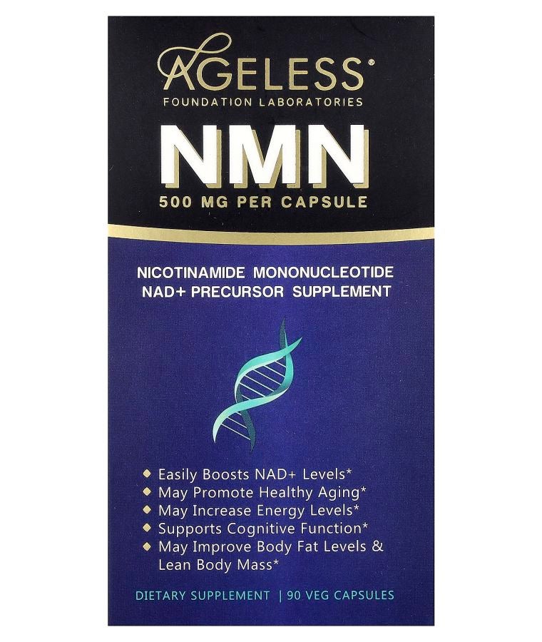 Ageless Foundation Laboratories NMN 500 mg 90 Veg Capsules