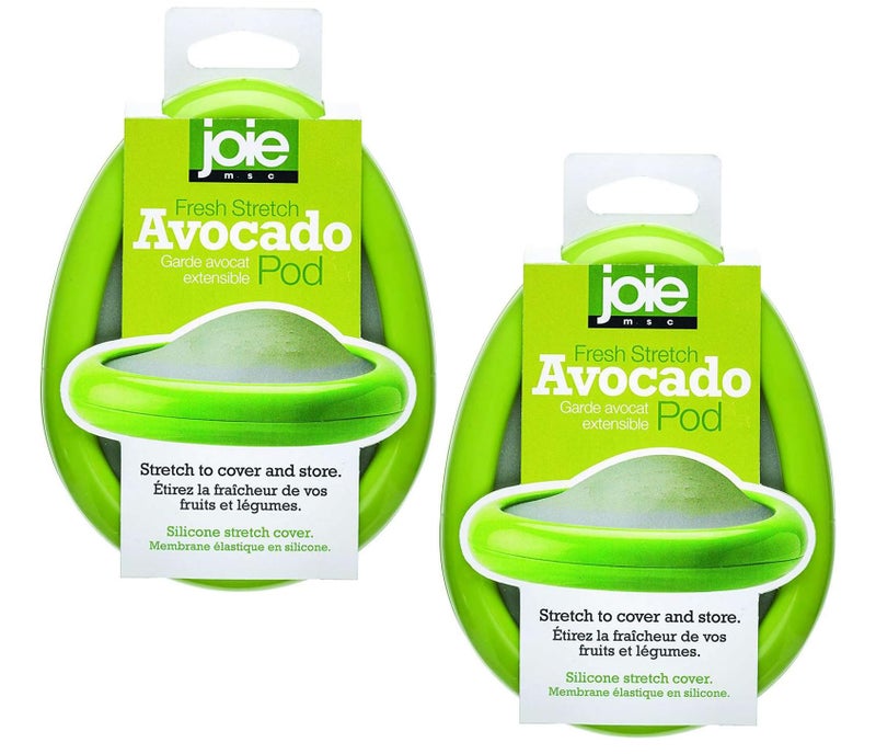 Joie Avocado Stretch Pod, Keep Avocadoes Fresh Longer, Refrigerator Storage, Produce Organization, Green, Pack of 2 - Image 1