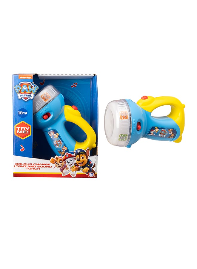 nickelodeon Paw Patrol Colour Change Light and Sound Torch | fun and interactive toy designed for young PAW Patrol | light to change colors | suitable ages 12 months +  - Image 1