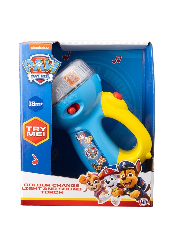 nickelodeon Paw Patrol Colour Change Light and Sound Torch | fun and interactive toy designed for young PAW Patrol | light to change colors | suitable ages 12 months +  - Image 2