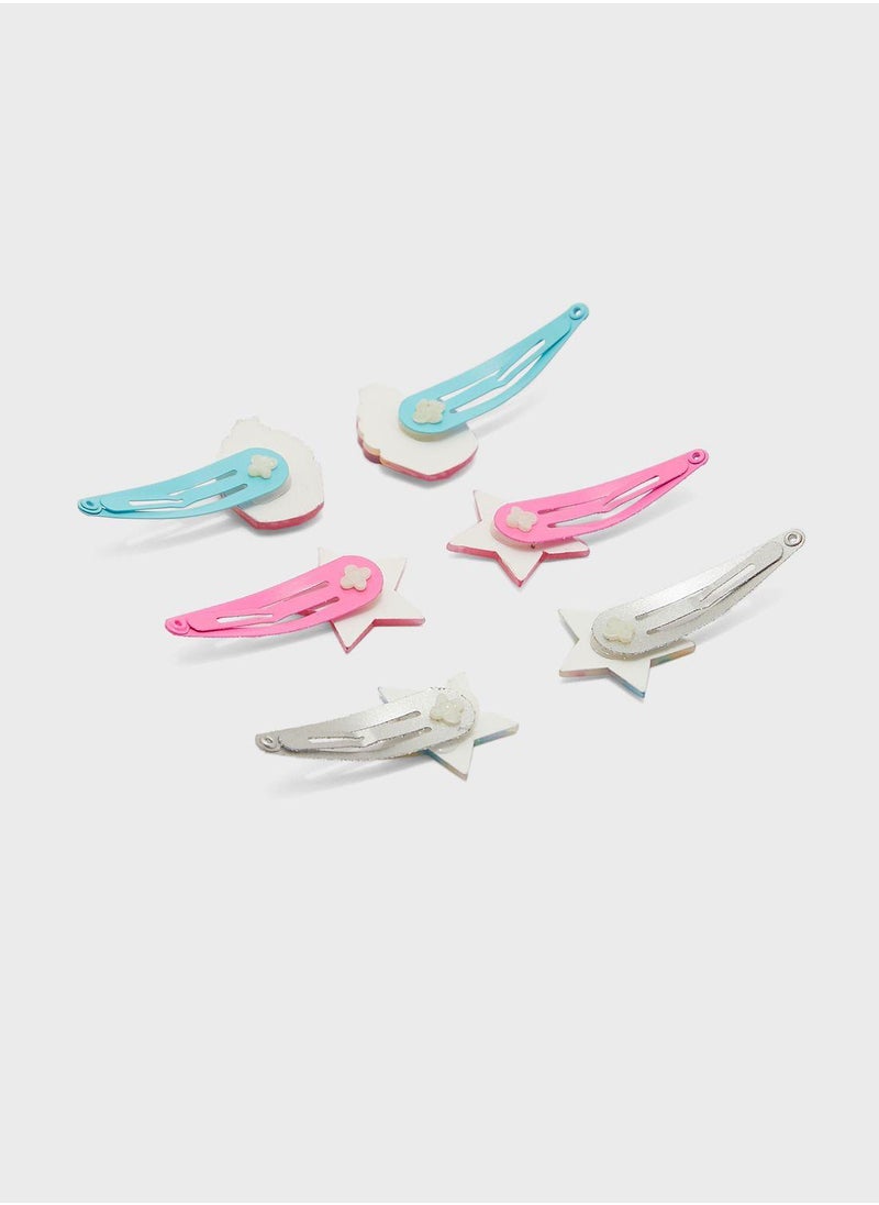 Claires Kids 6 Pack Rainbow Clips  - Image 3