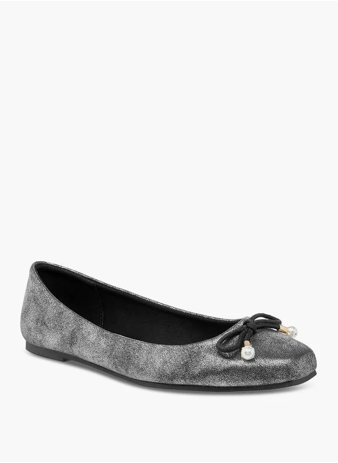 Celeste Women's Bow Accent Slip-On Ballerina Shoes