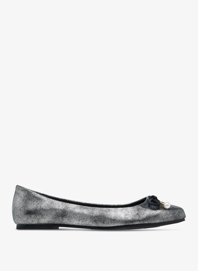 Celeste Women's Bow Accent Slip-On Ballerina Shoes