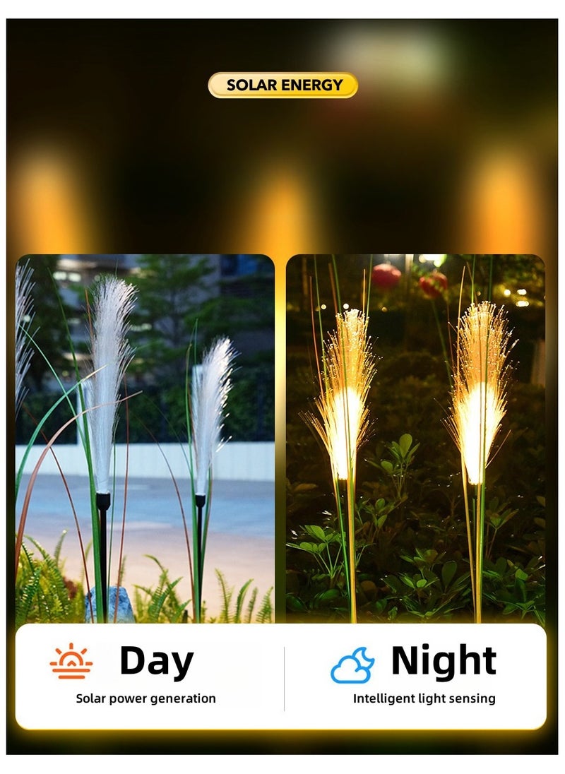 NANAO 2 Packs Solar Garden Lights Artificial Reed Solar Outdoor Lights for Garden Yard Patio Pathway Decoration  - Image 2