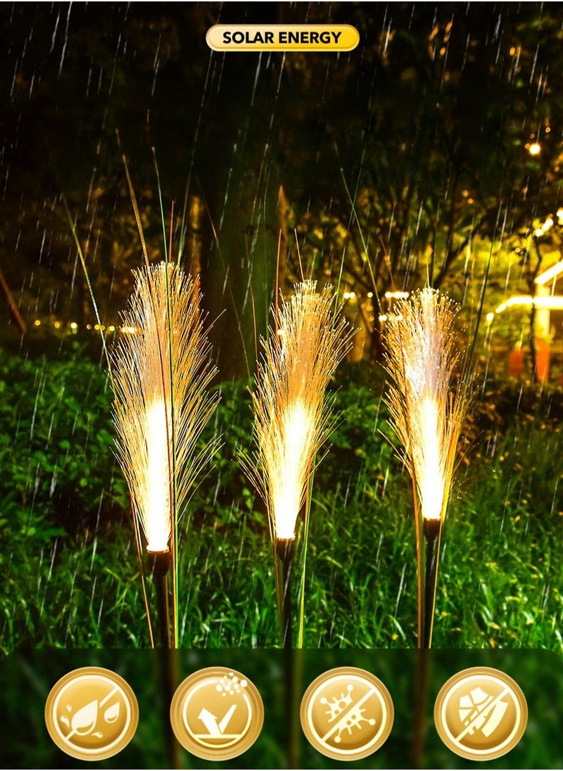 NANAO 2 Packs Solar Garden Lights Artificial Reed Solar Outdoor Lights for Garden Yard Patio Pathway Decoration  - Image 3