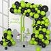 Cunnikku Lime Green and Black Balloon Garland Arch Kit 122pcs Black and Lime Green Balloons for Boys Girls Kids Level Favor Game Video Game Graduation Retirement Birthday Baby Shower Party Decorations - Image 2