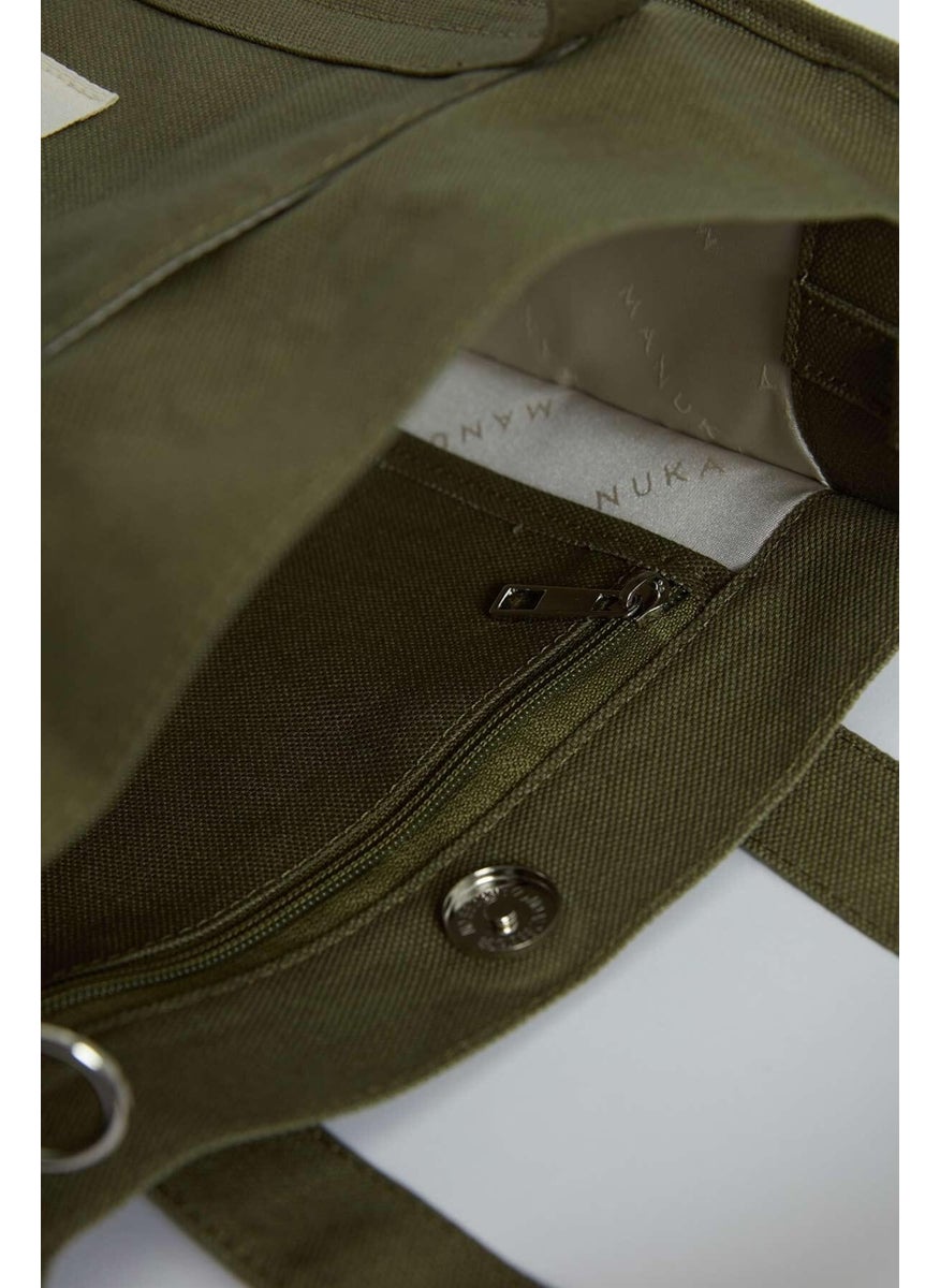 Manuka - Mini Wallet Detailed Canvas Bag Khaki - Image 1
