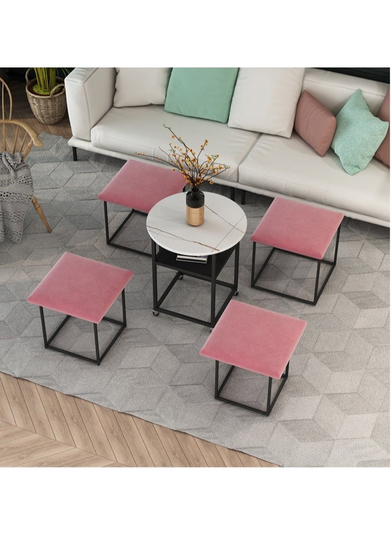 Organized Home - 5 in 1 Smart Retractable Coffee Table For Living Room Space Saving Combination Disassemble And Fold Away - Image 1