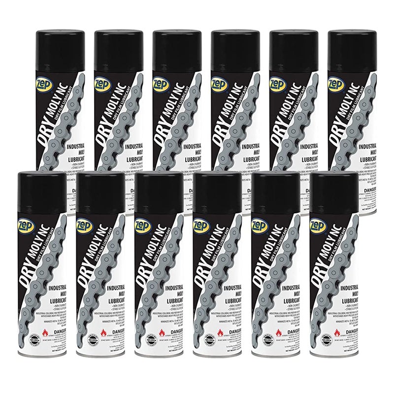 Zep Dry Moly NC Dry Film Lubricant  14 oz Case of 12 10601  Reduces Friction and Wear for MetaltoMetal Contact Points Stable and Effective NonChlorinated - Image 1