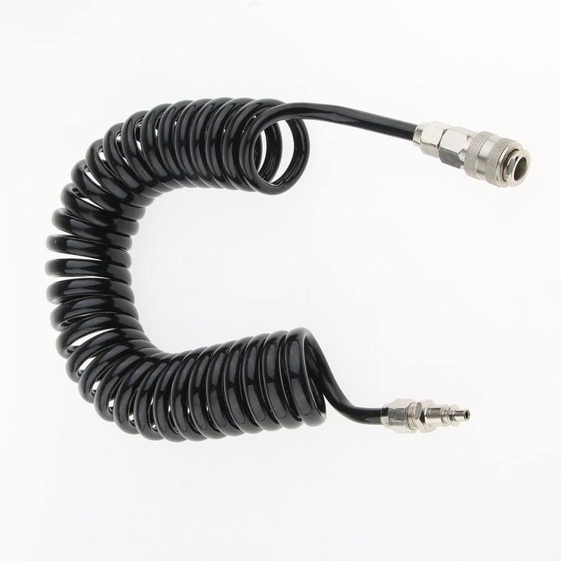 klarako High Pressure Air Duster Gun with 5m Coiled Hose for Truck,Van,Lorry,Blower Cleaning  5×8 mm Black, as described - Image 2