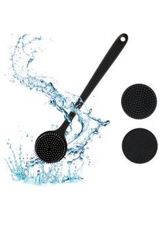 Oasisgalore Silicone Back Scrubber for Shower，Bath Body Brush with Long Handle for Men and Women  - Image 1