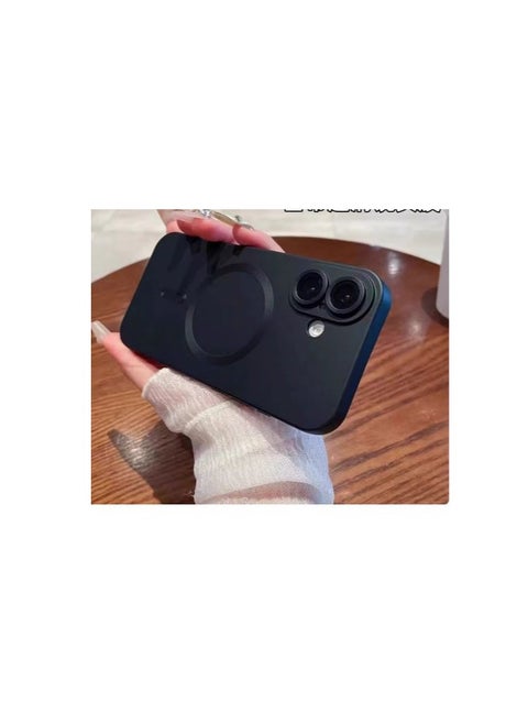 Phone Case for iPhone 14 max Magnetic Case [Adaptation with Magsafe] Matte Luxury Soft Metallic Luster Design for iPhone 14 max with Camera Protector-Black