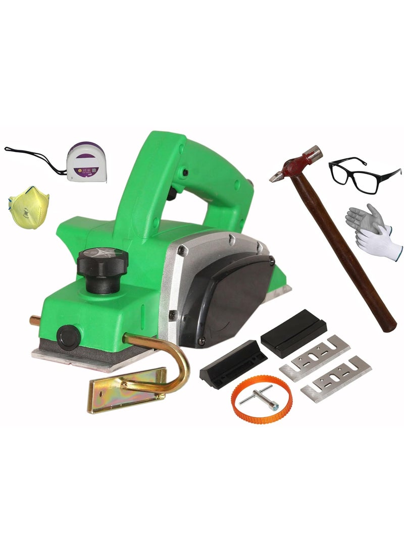 Digital Craft Digital Craft Wood Planer 1400W Machine of Carpentry HighPower MultiFunction Electric Planer Professional Woodworking Machine 82mm Electric Planer MachineHammer 200 gmTape 3Mtr  - Image 1