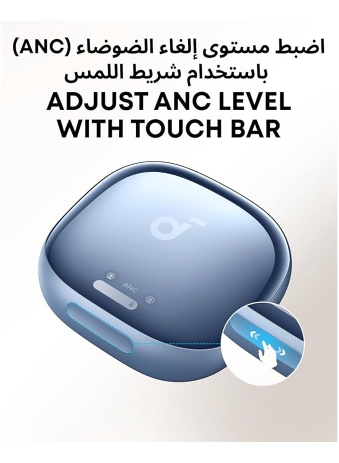 Soundcore Liberty 4 Pro by Anker, Noise Cancelling Wireless Earbuds, 7-Sensor and Real-Time Adaptive Noise Cancelling, 2× Faster Charging, Studio-Level Hi-Fi Music, Clear Calls with 9 Mics and AI Blue - Image 2