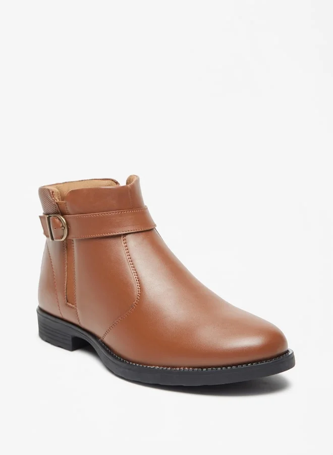 ال بي ال من شو اكسبرس Men Solid Chukka Boots with Zip Closure