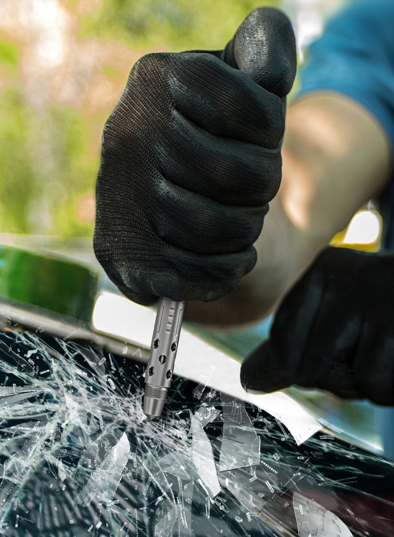 آيسيلي قلم تكتيكي مع فتاحة زجاجات تصميم 3 في 1، سلسلة مفاتيح من الفولاذ المقاوم للصدأ، قلادة صغيرة الحجم للجيب، قلم متضمن مع حلقة مفاتيح وخطاف إعادة تعبئة للسائق وساعي البريد والمضيفة - Image 3