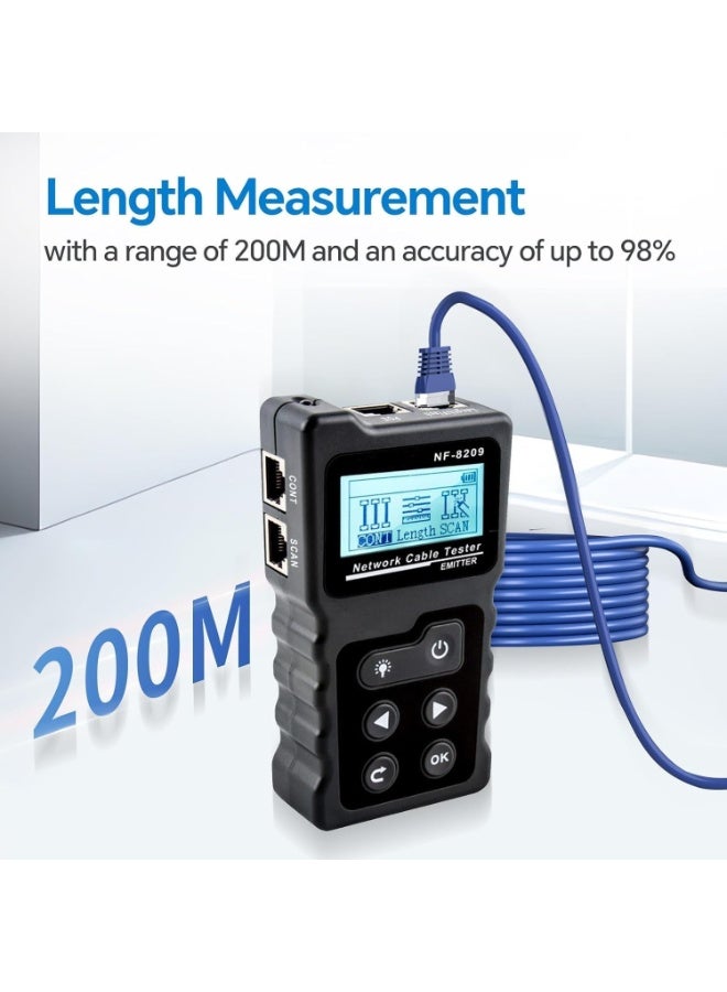 BEST ONE Network Cable Tester, NF-8209 Ethernet Cable Wire Tester with POE & NCV for CAT5/CAT6 Wire Tracer, Length Test, RJ45 Network Tester Kit for Cable Tracer Telephone Line Finder Home Repair - Image 4
