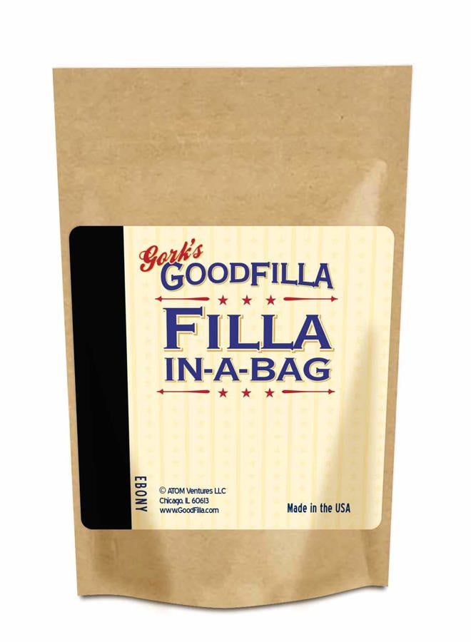 Goodfilla Wood Filler & Putty Powder - Innovative Formula - Filla-In-A-Bag - Ebony - 12 oz | Repairs, Finishes & Patches | Paintable, Stainable, Sandable & Quick Drying | Zero Waste - Image 1