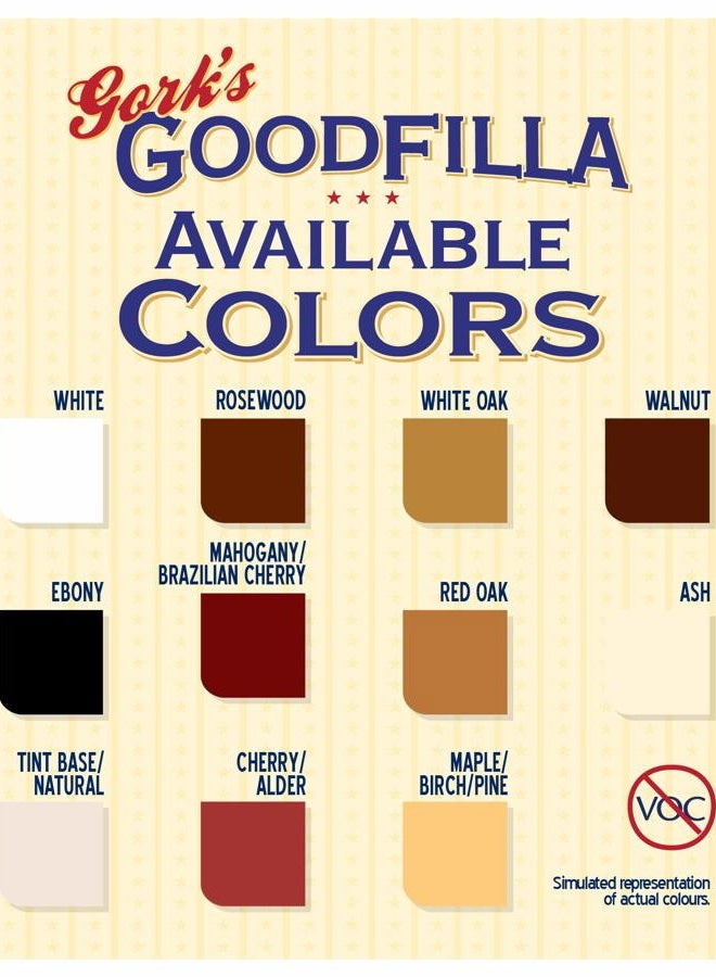 Goodfilla Wood Filler & Putty Powder - Innovative Formula - Filla-In-A-Bag - Ebony - 12 oz | Repairs, Finishes & Patches | Paintable, Stainable, Sandable & Quick Drying | Zero Waste - Image 2