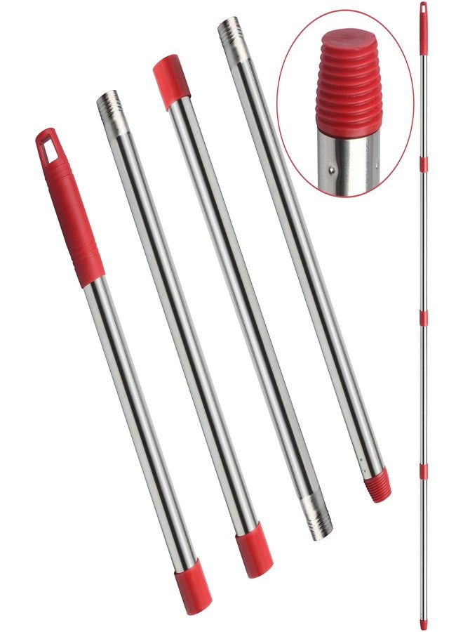 GRAREND 4-Section Spin Mop Replacement Handle, Mop Handle Compatible with Ocedar Spin Mop, 2.5-to-5 Foot Easy Cleaning Floor Mop Stick for Floor Cleaning (Germany Screw) - Image 1