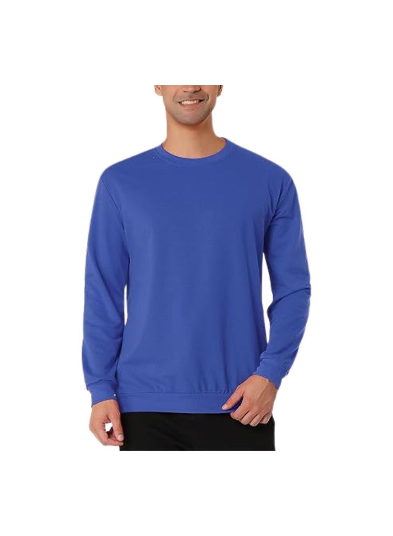 برينت شوب فور مي سويت شيرت للرجال - سويت شيرت من الصوف الدافئ برقبة دائرية، كم طويل - مثالي للشتاء، أنيق ومريح، مثالي للارتداء اليومي، الرياضة، التدريبات - Image 1