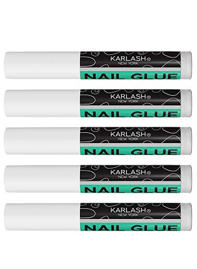 Karlash Nail Tip Glue Adhesive Bond For Acrylic Nails Tips & Fake Nail Art - 0.07 Oz For Each Glue (5 Pcs) - Image 1